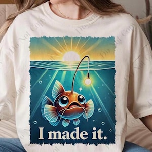Anglerfish SVG PNG JPG – Deep Sea Fish Digital Download, Cute Ocean Art Clipart for T-Shirts, Stickers, Printables