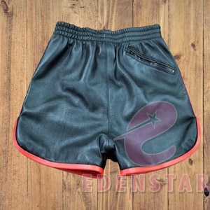 Men&#39;s 100 Genuine Handmade Leather Short, Gay Leather Short, leather shorts, men&#39;s short, Christmas Wear, Men 100% Real Short Pent
