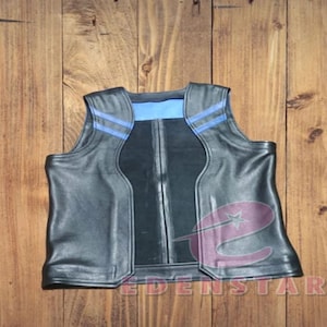Men’s 100% Genuine Cowhide Leather Bikers Vest Bar Vest Black And Red Leather Steampunk Vest Handmade Motorbike Vest Party Vest Gym Vest