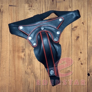 Genuine Leather Jockstrap: Adjustable Waist, Heavy-Duty Design