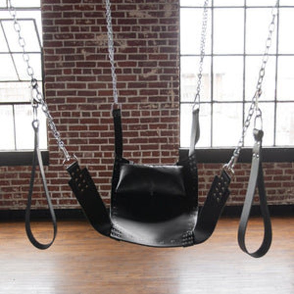 Handmade 100% Real Leather Sex Swing Sling Suspension Strap Sling Swing Bondage Leather Sex Swing for Fun Suspension Swing Sling BDSM Sling