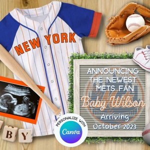 New York Baseball Pregnancy Announcement, Baseball digital pregnancy reveal, Baseball Baby or Gender Reveal, New York baby reveal, FDPA