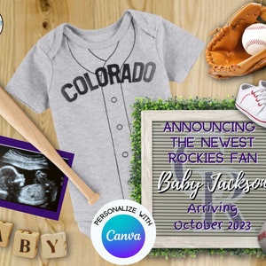 Colorado Baseball Pregnancy Announcement Digital, Baseball pregnancy reveal, Baseball Baby or Gender Reveal, Colorado baby reveal, FDPA