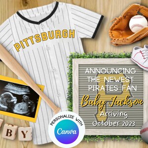 Pittsburgh Baseball Pregnancy Announcement Digital, Baseball pregnancy reveal, Baseball Baby or Gender Reveal, Pittsburgh baby reveal, FDPA