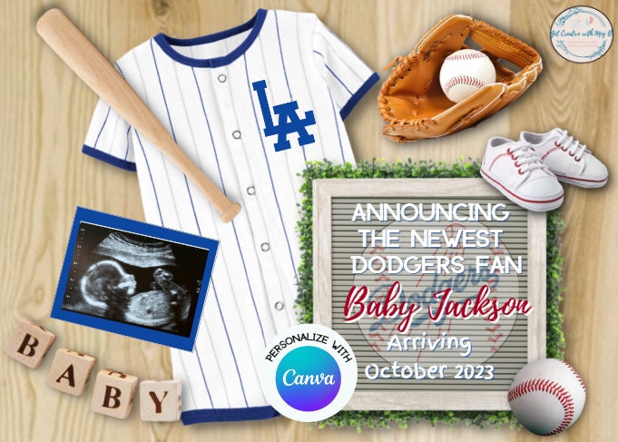 Baseball Pregnancy Digital Announcement Los Angeles Baseball 