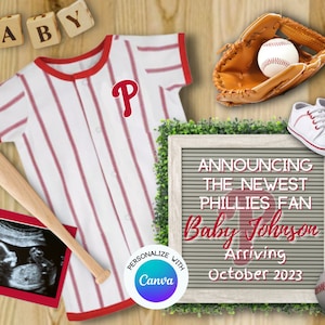Baseball Pregnancy Digital Announcement, Philadelphia Baseball pregnancy reveal, Baseball Baby or Gender Reveal, Phillies baby reveal, FDPA