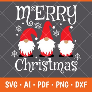 Christmas Gnomes SVG: Funny Kids Shirt Design (Digital File)