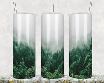 Forest Tumbler PNG Wrap: 20 OZ Skinny Tumbler Sublimation Design (Digital Download)