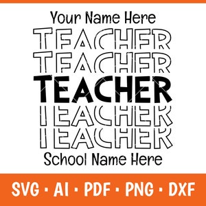 Professor Echo Svg, Volta às Aulas Svg, Professor Svg, Arquivo de Corte Digital, Professor Echo Personalização Svg, Volta às Aulas Svg, Professor Empilhado