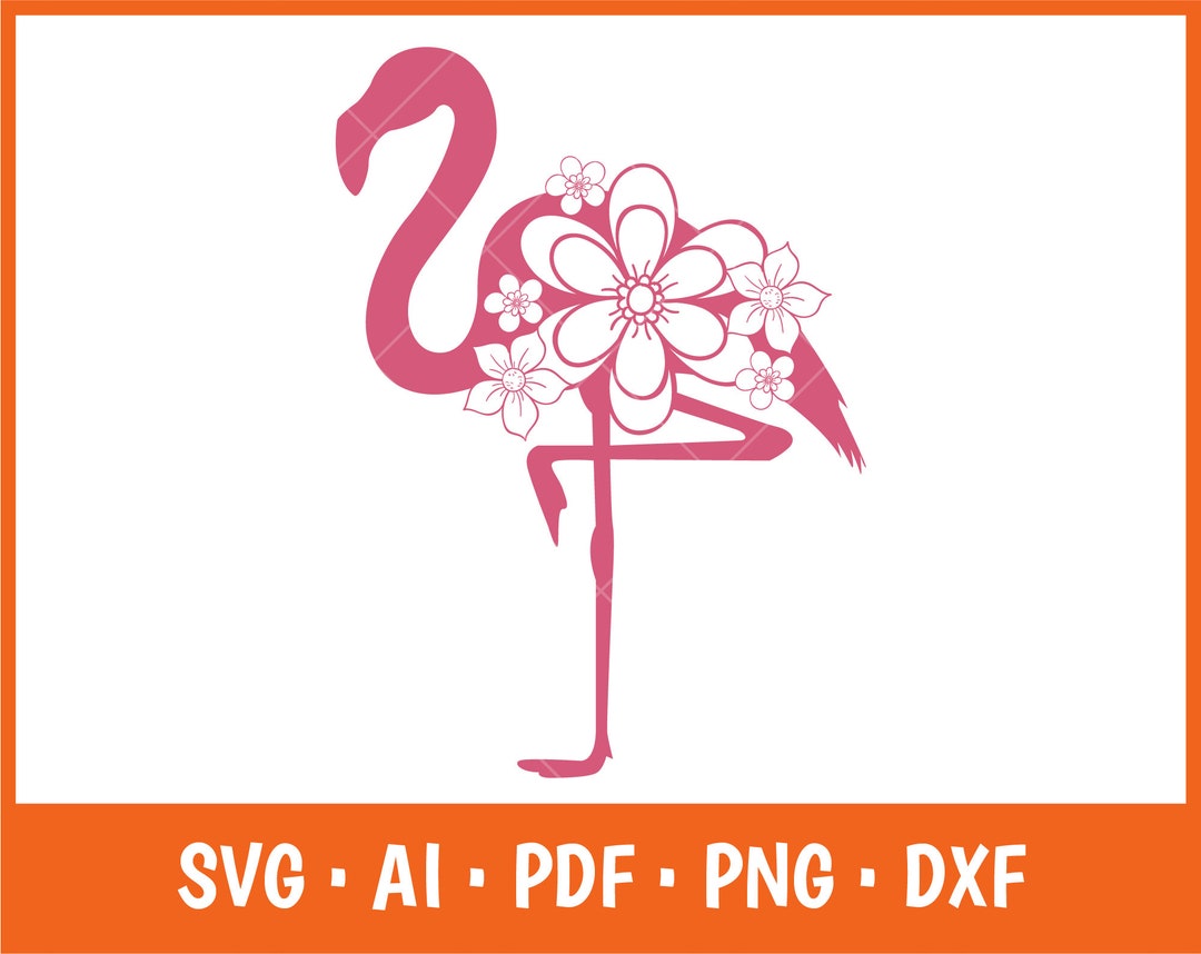 Floral Flamingo Svg Flamingo With Flowers Flamingo Cut Files Summer Floral Flamingo Svg Flamingo With Flowers Flamingo Cut Files Summer