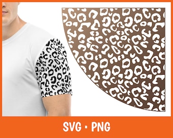 Cheetah Sleeve Stencil: Bleach Shirt Design (SVG, PNG)