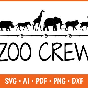 Zoo-Crew-Svg, Zoo-Wächter-Svg, Squad-Svg, Crew-Svg, Mama-Crew-Svg, Mama-Squad-Svg, Zoo-Crew-Vektorgrafik, digitaler Download, SVG-Schnittdatei für Cricut