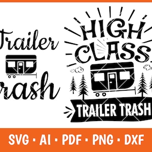 Remolque de basura svg, remolque de basura de clase alta svg, balde de camping svg, camping svg, campista feliz svg, vacaciones familiares svg para archivos cricut svg