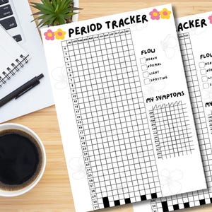 Period Tracker, Yearly Pixel Tracker, Bullet Journal