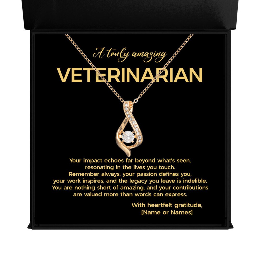 Personalized Necklace for Veterinarian Veterinarian Gifts Veterinarian
