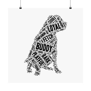 Personalized Rottweiler Dog Word Art Printable Wall Art Digital Download Gift