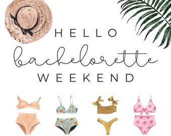 Beachy Bachelorette Weekend Welcome Sign | Beach | Bachelorette Party | Trip | Sign | Decor |Template