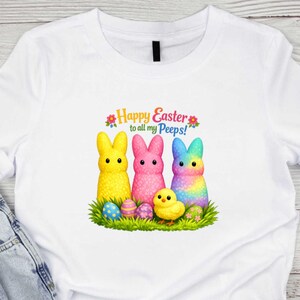 Easter Peeps PNG for sublimation, DTF printing and DTG printing