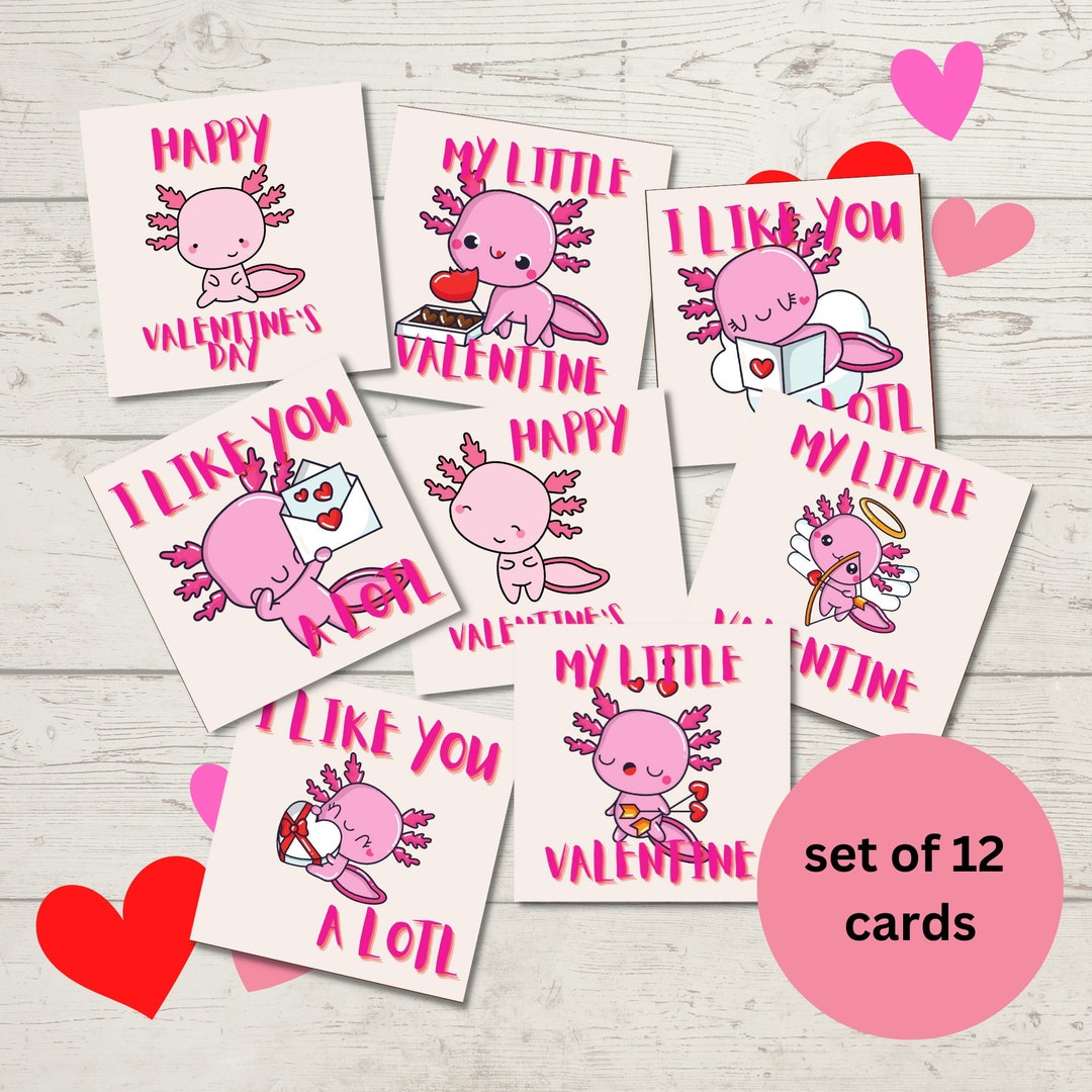 Axolotl Valentine Cards for Kids - Il 1080xN.4608138907 365e 