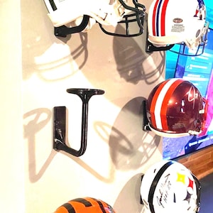 THE BEST Mini Helmet Holders 3D printed in pla+, Show off your mini helmets!  NFL, collectible, memorabilia, hanger, ncaaf, ncaa, football