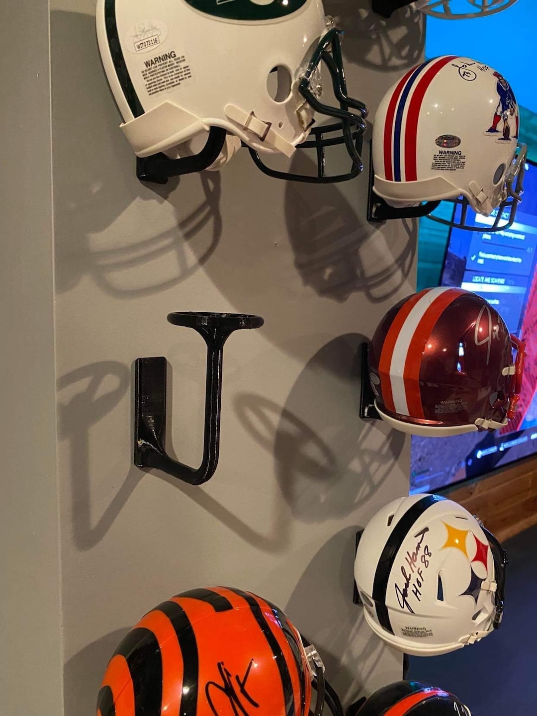 Mini Helmet Holders 3D Printed in PLA, Show off Your Mini Helmets NFL