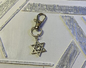 Zipper Pull with Star of David Charm