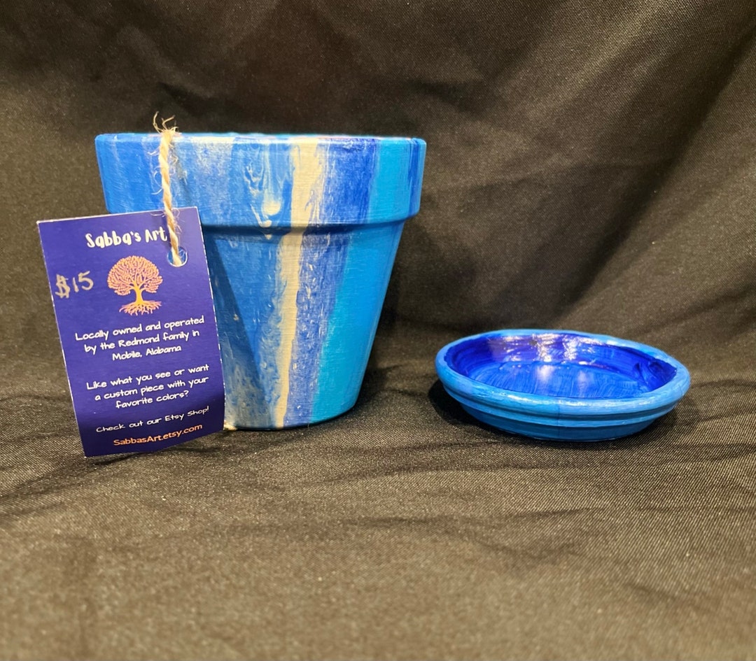 Small Terracotta Pot With Saucer Etsy