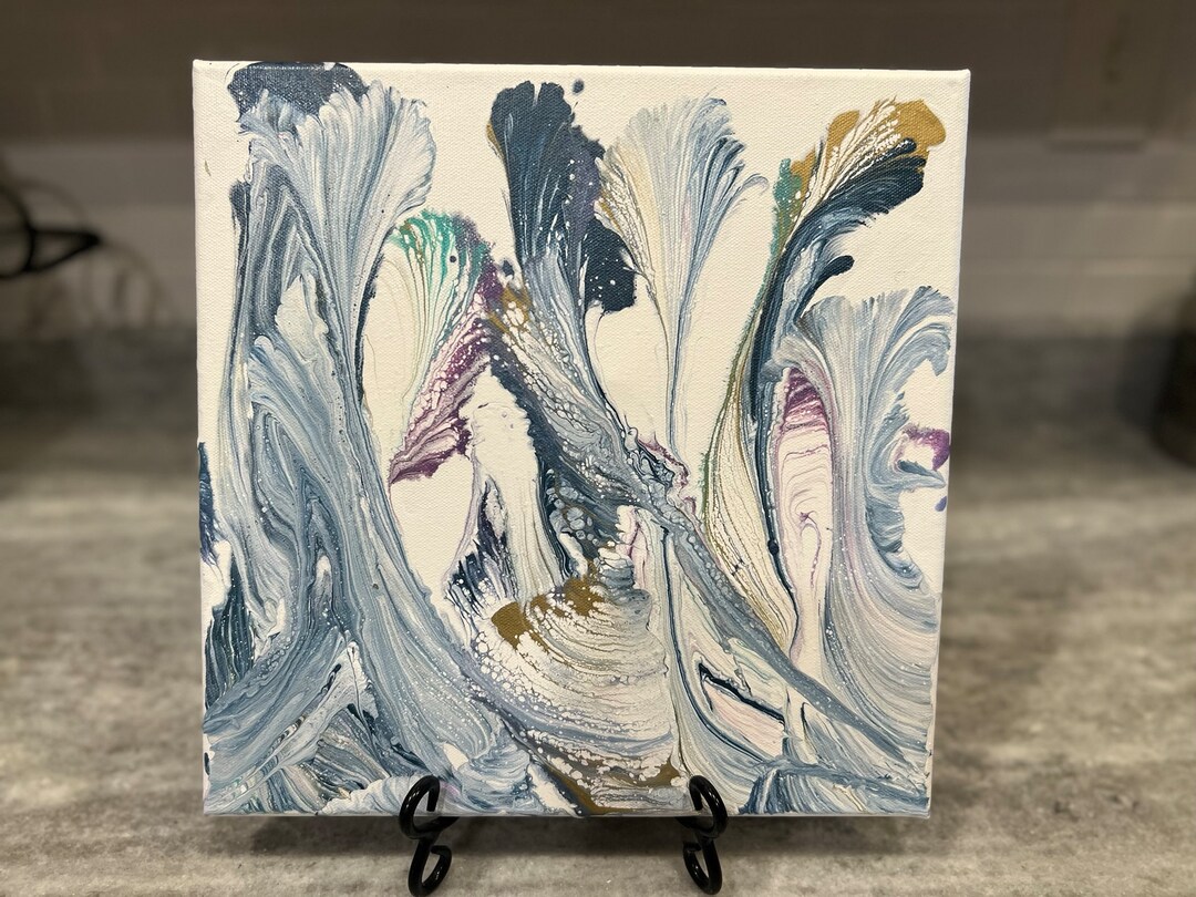 12 X 12 String Pull Acrylic Painting Etsy