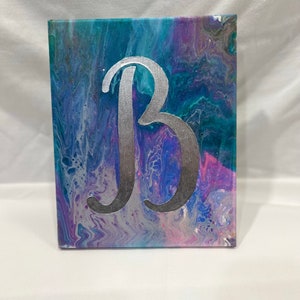 Pintura acrílica de 8 x 10 pulgadas: inicial "B"
