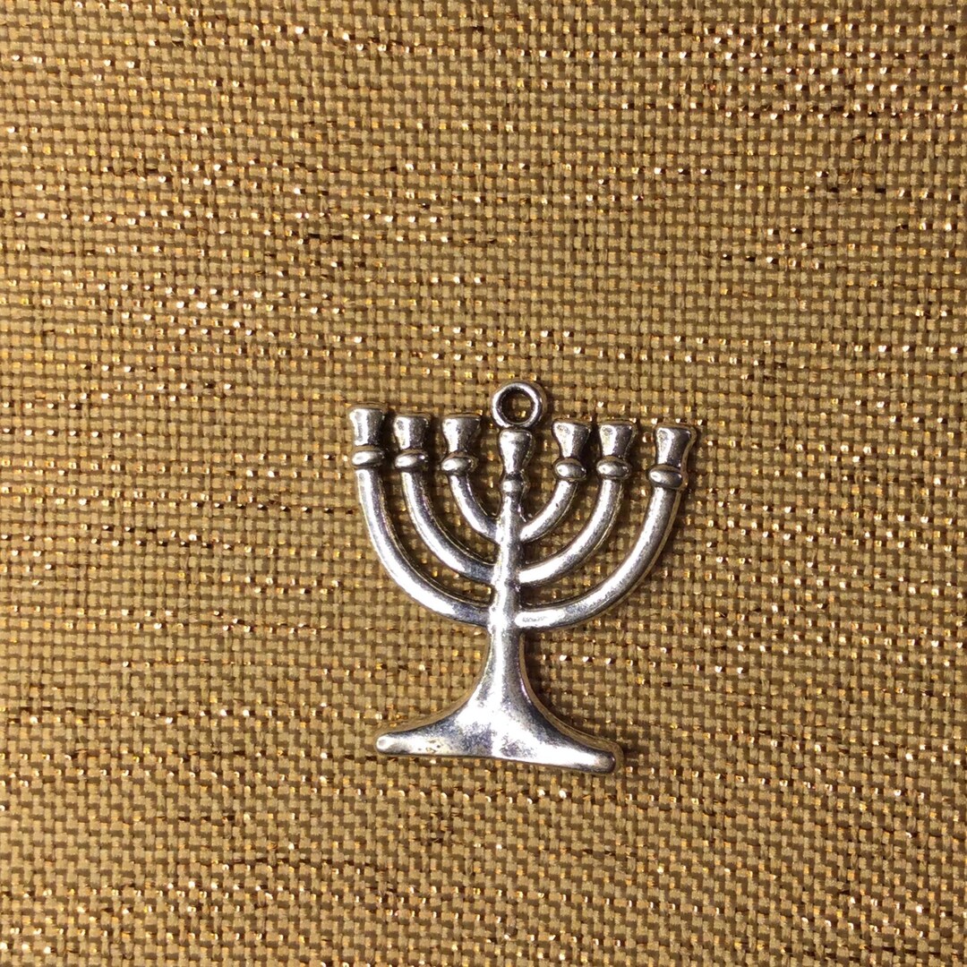 11” Ribbon Bookmark With Silver Menorah Charm. - Etsy