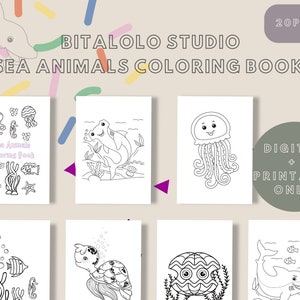 20 Digital coloring book printable a PDF, Printable Coloring Book For Kids And Adults, Instant Download, Digital Product, kid coloring book