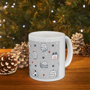 Taza de café Best Friends con diseño de gatos, 11 oz. Regalo perfecto para amigos que aman a los gatos. imagen 2