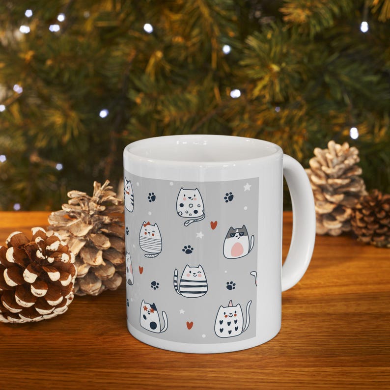 Taza de café Best Friends con diseño de gatos, 11 oz. Regalo perfecto para amigos que aman a los gatos. imagen 2