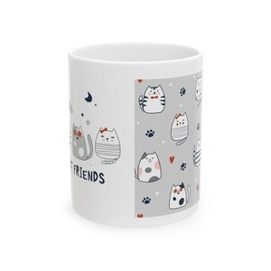 Taza de café Best Friends con diseño de gatos, 11 oz. Regalo perfecto para amigos que aman a los gatos. imagen 7