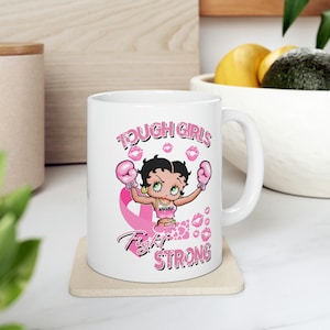 Breast Cancer Betty Boop Ceramic Mug 11oz