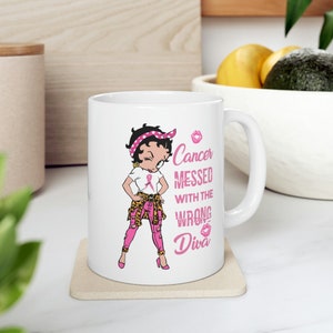 Breast Cancer Betty Boop Ceramic Mug 11oz