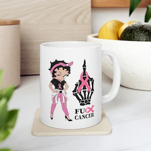 Breast Cancer Betty Boop Ceramic Mug 11oz