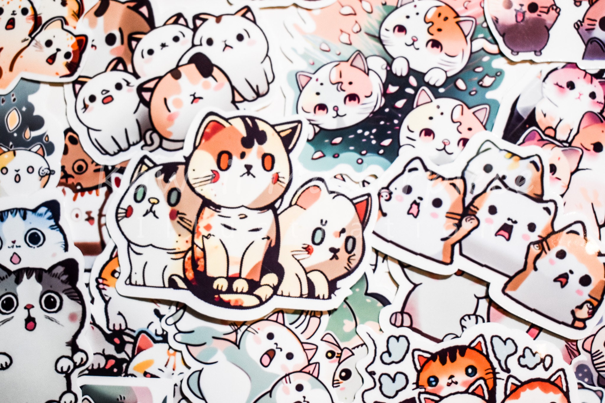 Cat Sticker Pack, Cute Stickers 10 pcs