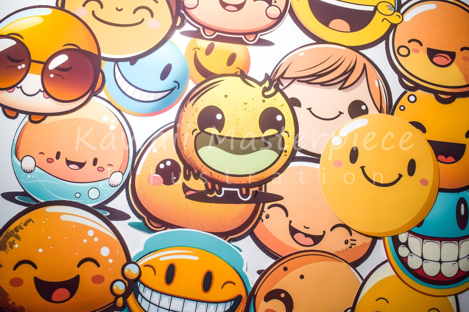 Smiley Face Stickers Adorable Stickers Happy Stickers Etsy
