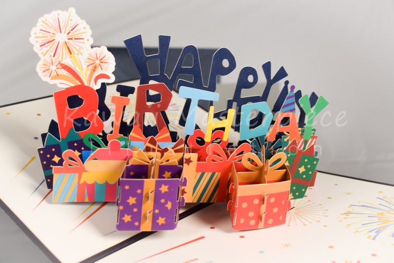 3D POP UP Happy Birthday Cards Happy Birthday Birthday 3D - Etsy
