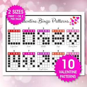 Modèle de bingo de la Saint-Valentin, jeu de bingo imprimable, tournoi de bingo, jeu de bingo amusant, modèles de jeu de bingo, événement de jeu de bingo de la Saint-Valentin, fichier PDF