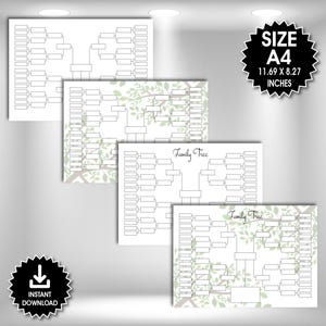 Six Generation Chart.pdf 6 Generation Family Tree Chart, Genealogy Pedigree Template (PDF ...