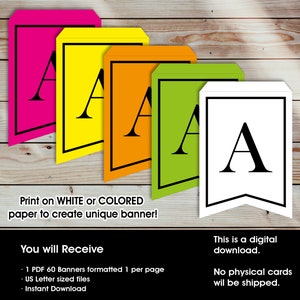 Banner Pdf File DIY Printable Banner, Birthday Party Decoration, Event Decor, Bulletin ...