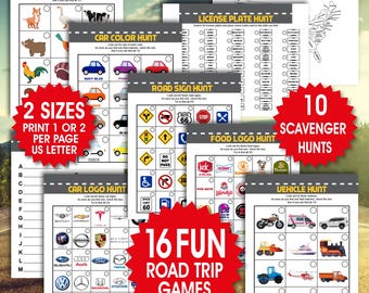 Bundel roadtripspellen, speurtochten, reisactiviteiten voor kinderen (pdf)