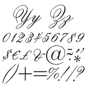 Black Glitter Cursive Alphabet Clipart, PNG Clip Art, High Shine ...