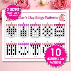 10 wzorów bingo na Dzień Matki, gra w bingo do druku, turniej bingo, majowa zabawa, wzory gry w bingo, wydarzenie z okazji Dnia Matki