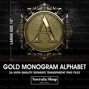 Clipart de alfabeto de monograma vintage cromado dourado, clipart PNG, letras de monograma cromado dourado, alfabeto de alto brilho, letras de tamanho grande