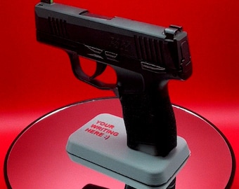 Pistol Stand + Magazine Holder | Handgun Display Stand | 3D Printed