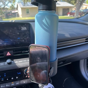 Elantra N Cup holder with Phone mount steel plate