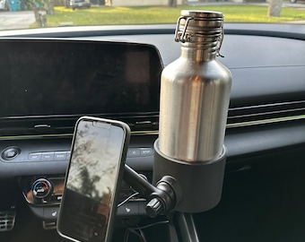 Hyundai Elantra N Cup Holder + Phone Mount Base (2022+) | Custom 3D Printed Insert (phone mount sold separately)